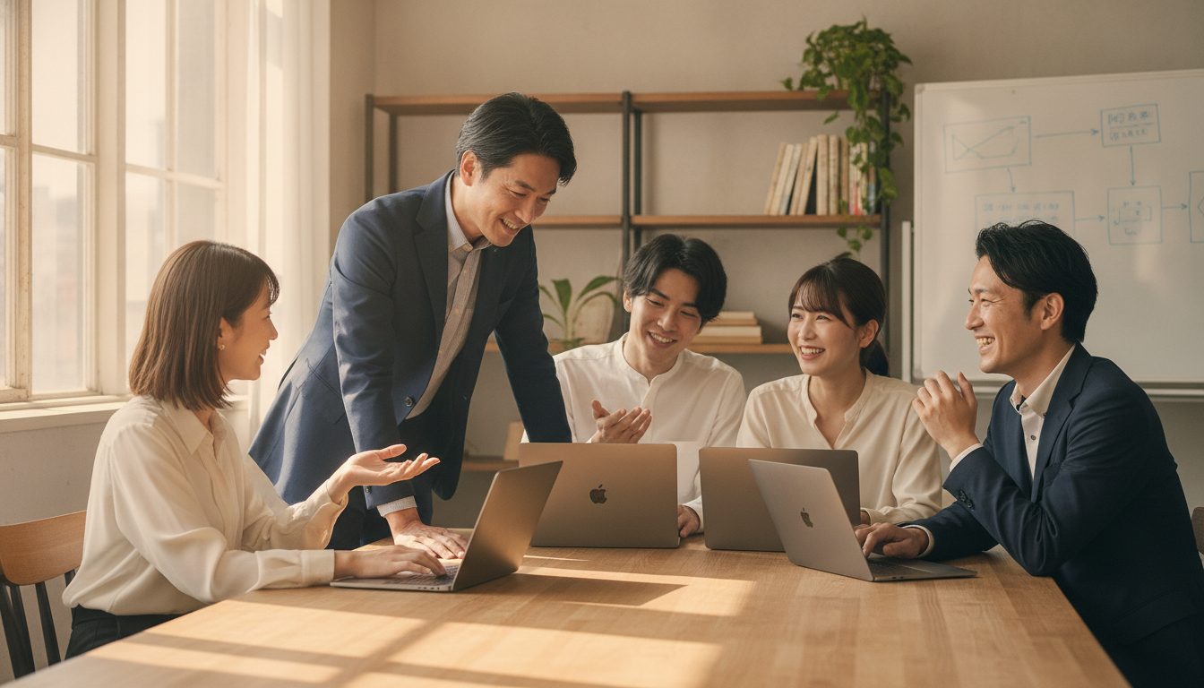 MICOTOのコンサルタントが企業の社員を支援している様子